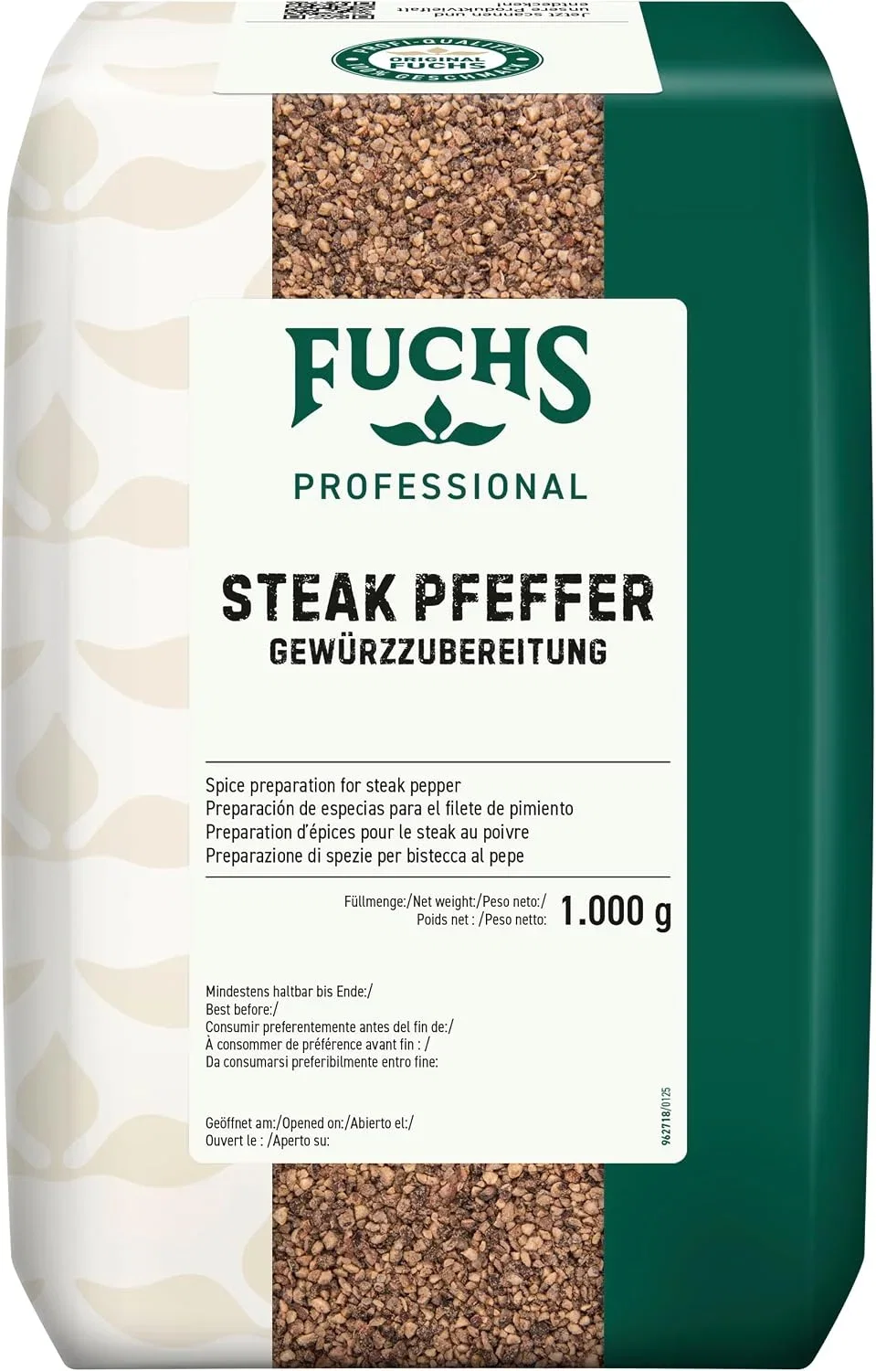 Fuchs Professional – Steak Pfeffer Gewürzzubereitung | 1 kg