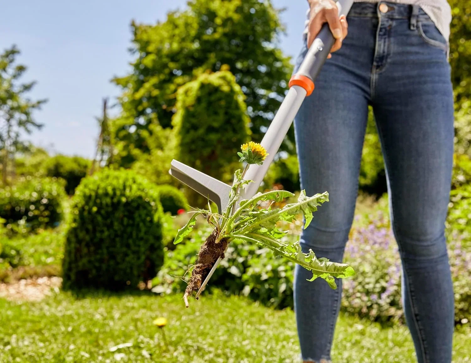 Gardena Unkrautstecher fuer effizientes Entfernen von Unkraut mit Auswerfer aus gehaertetem Stahl Duroplast beschichtet B08KGLGZW6 4