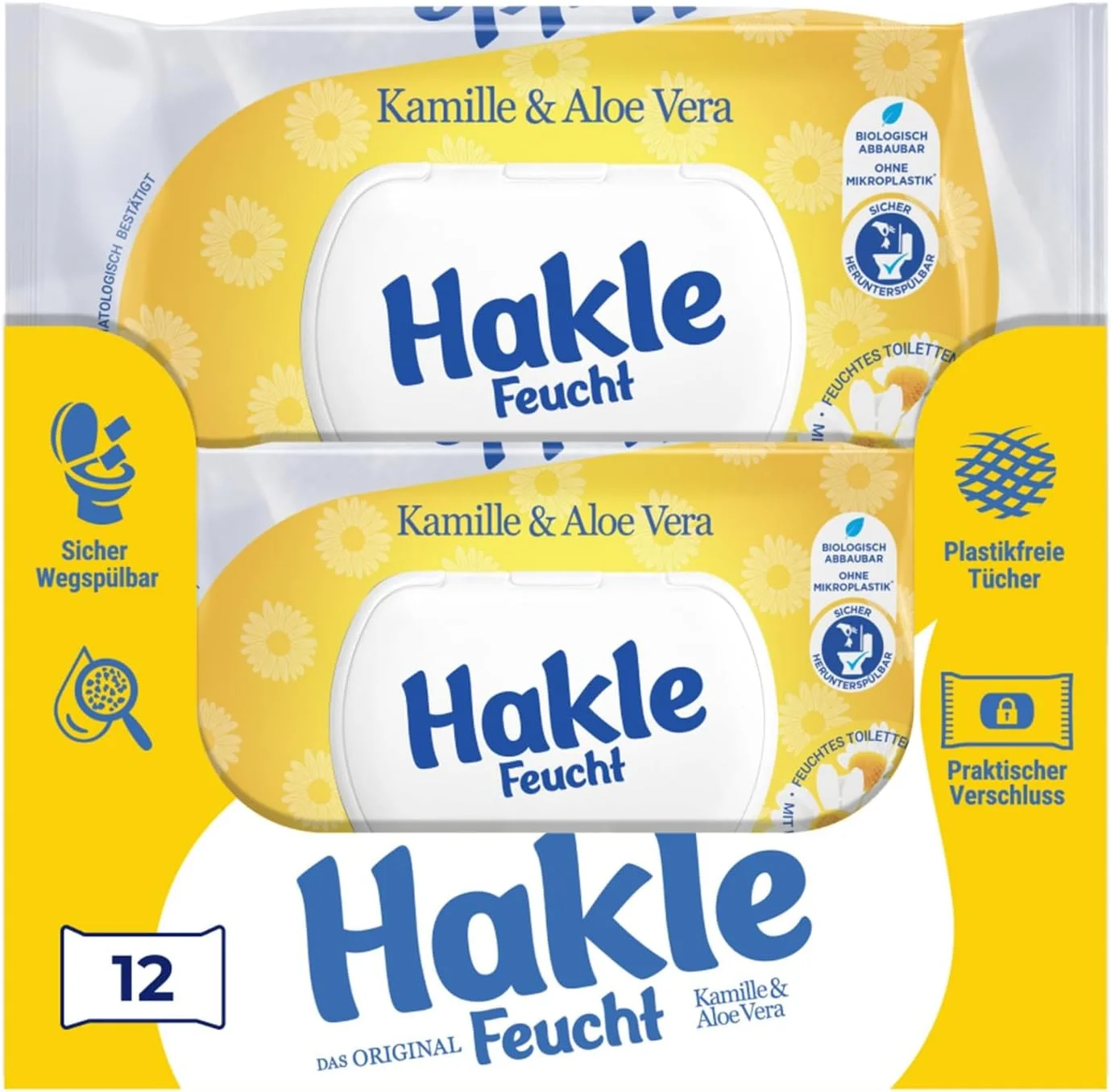 Hakle Feucht KAMILLE & ALOE VERA (12×42 Blatt)