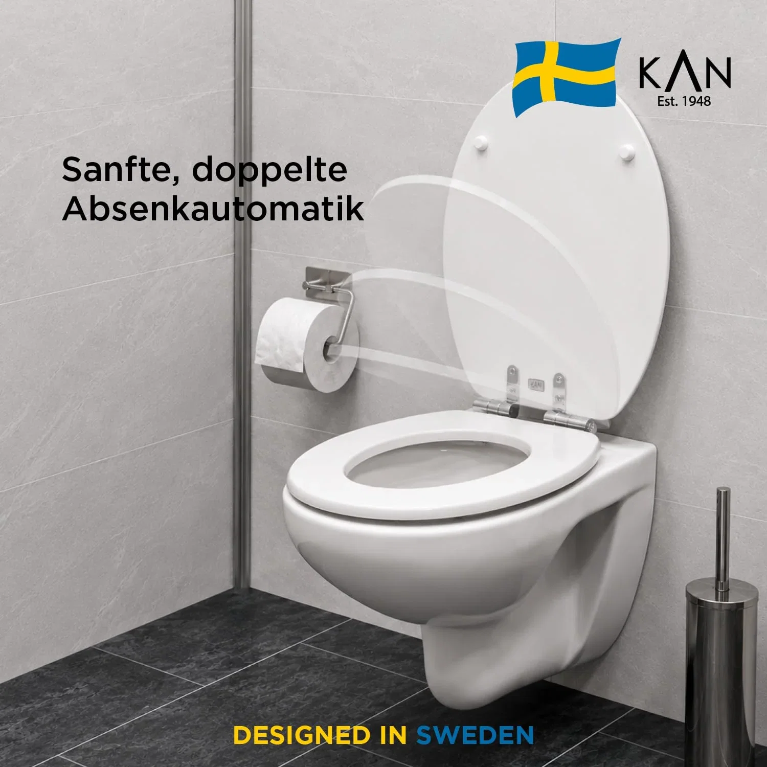 KAN Toilettendeckel mit Absenkautomatik Universelle Passform Klobrille ovale Form Malmoe Befestigung von oben Klo B0CRZ8ZY1F 4 KAN Toilettendeckel mit Absenkautomatik Universelle Passform Klobrille ovale Form Malmoe Befestigung von oben Klo B0CRZ8ZY1F 4
