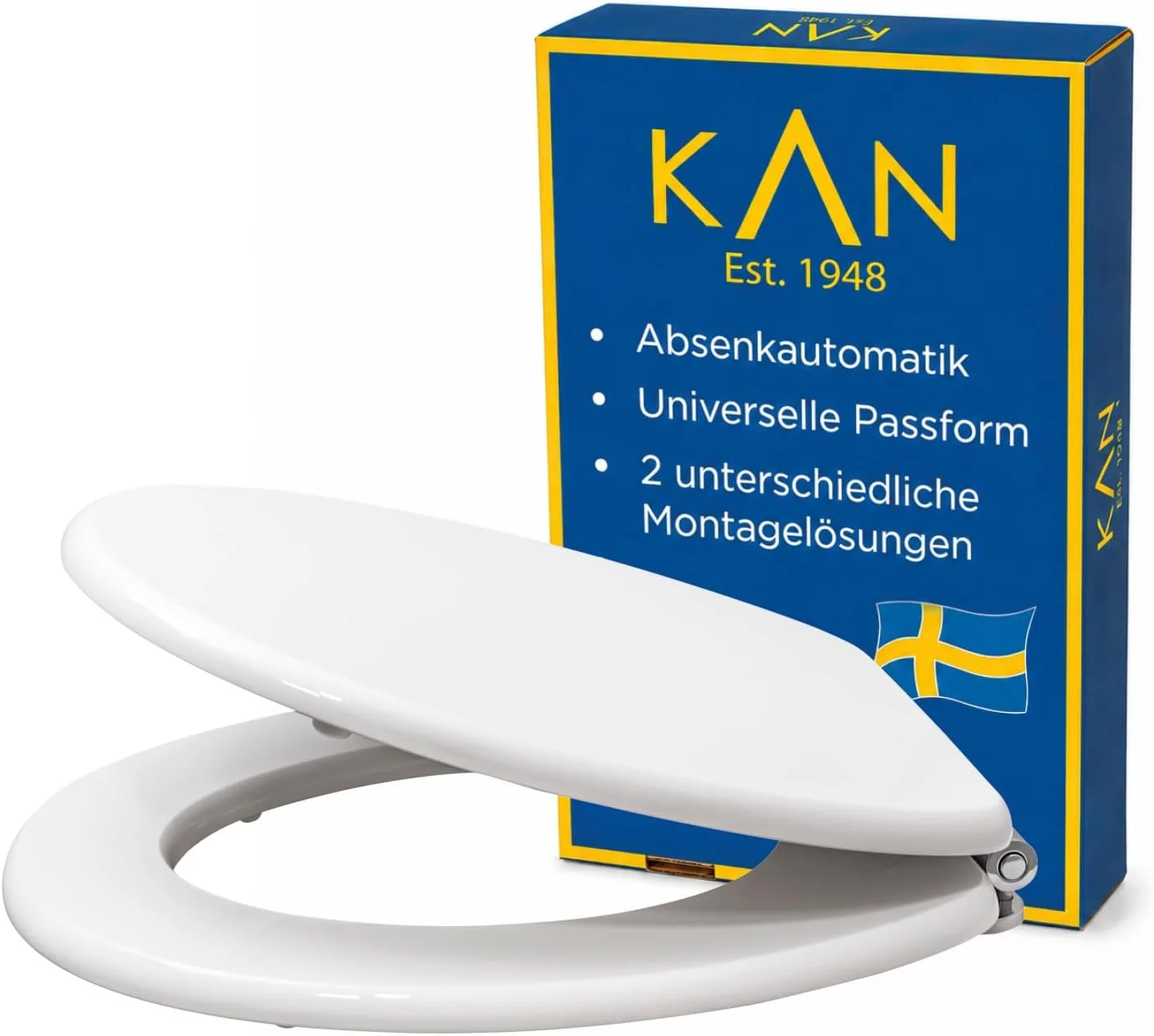 KAN Toilettendeckel mit Absenkautomatik Universelle Passform Klobrille ovale Form Malmoe Befestigung von oben Klodeckel aus MDF abnehmbar 2 unterschiedliche Montageloesungen KAN Toilettendeckel mit Absenkautomatik Universelle Passform Klobrille ovale Form Malmoe Befestigung von oben Klodeckel aus MDF abnehmbar 2 unterschiedliche Montageloesungen