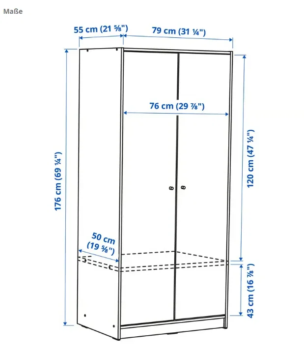 KLEPPSTAD Schrank mit 2 Tueren weiss 79x176 cm IKEA Deutschland 07 06 2026 07 12 AM 1 KLEPPSTAD Schrank mit 2 Tueren weiss 79x176 cm IKEA Deutschland 07 06 2026 07 12 AM 1