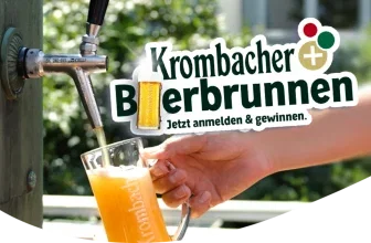 Krombacher Bierbrunnen kostenlos gewinnen bis 2. August