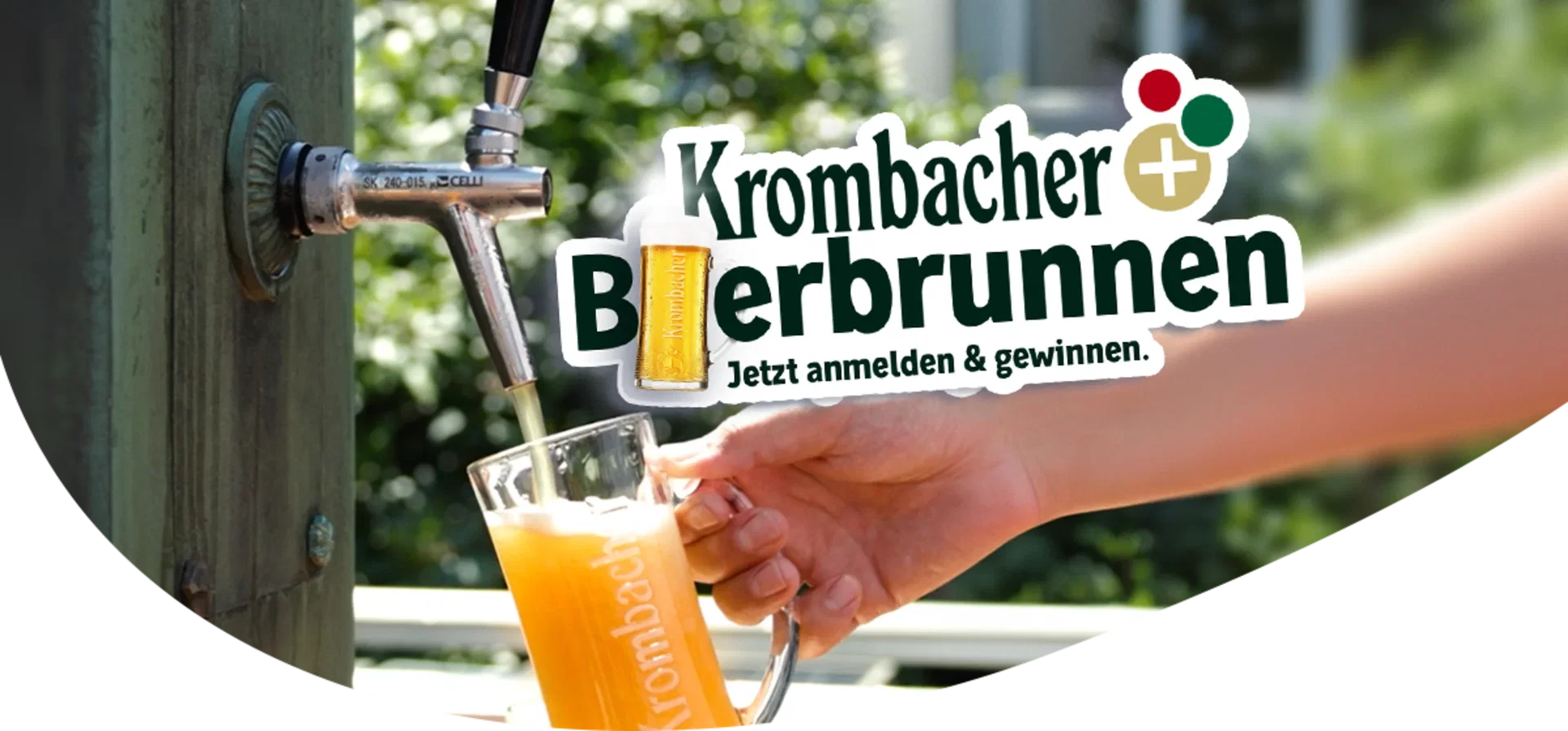 Krombacher Bierbrunnen gewinnen – Exklusive Zapfanlage kostenlos sichern