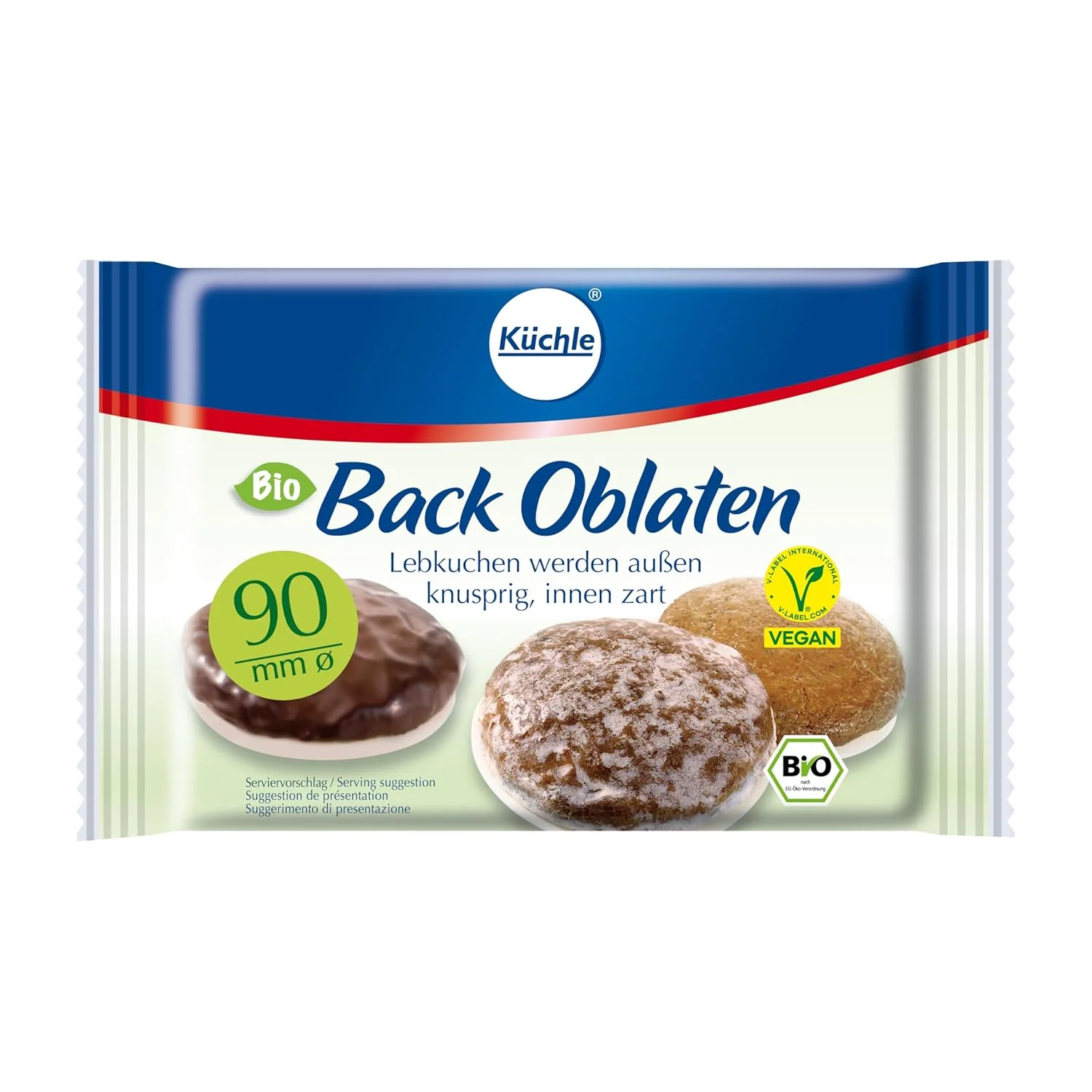 Kuechle Bio Backoblaten 90mm im 15er Vorratspack Vegan Rund mit 90 mm Durchmesser Zum Backen von z.B. Lebkuchen I B0FS7SJZNC 2