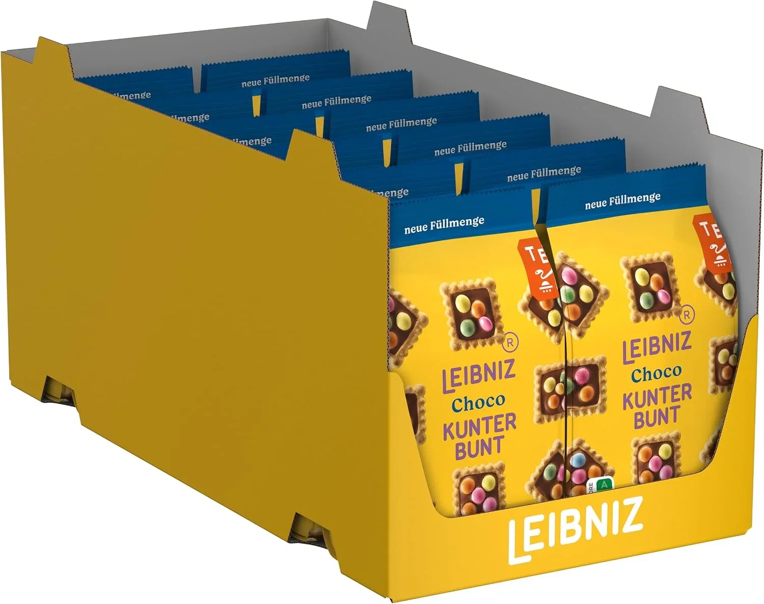 LEIBNIZ Kunterbunt Choco knusprige Kekse mit Schokoladencreme und Schokolinsen 12er Pack