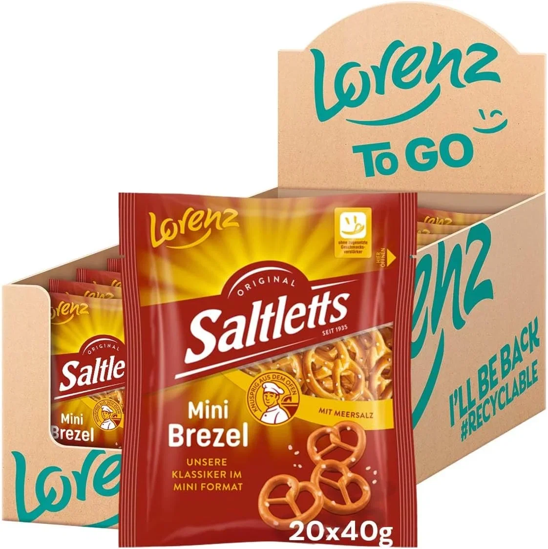 LORENZ Saltletts Mini Brezel vegan 20er Pack