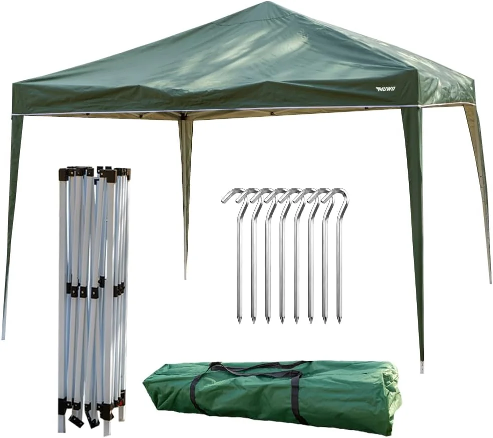 MUWO Pavilio Outdoor Faltpavillon 3×3 m UV Schutz 50+ Grün + Füllartikel