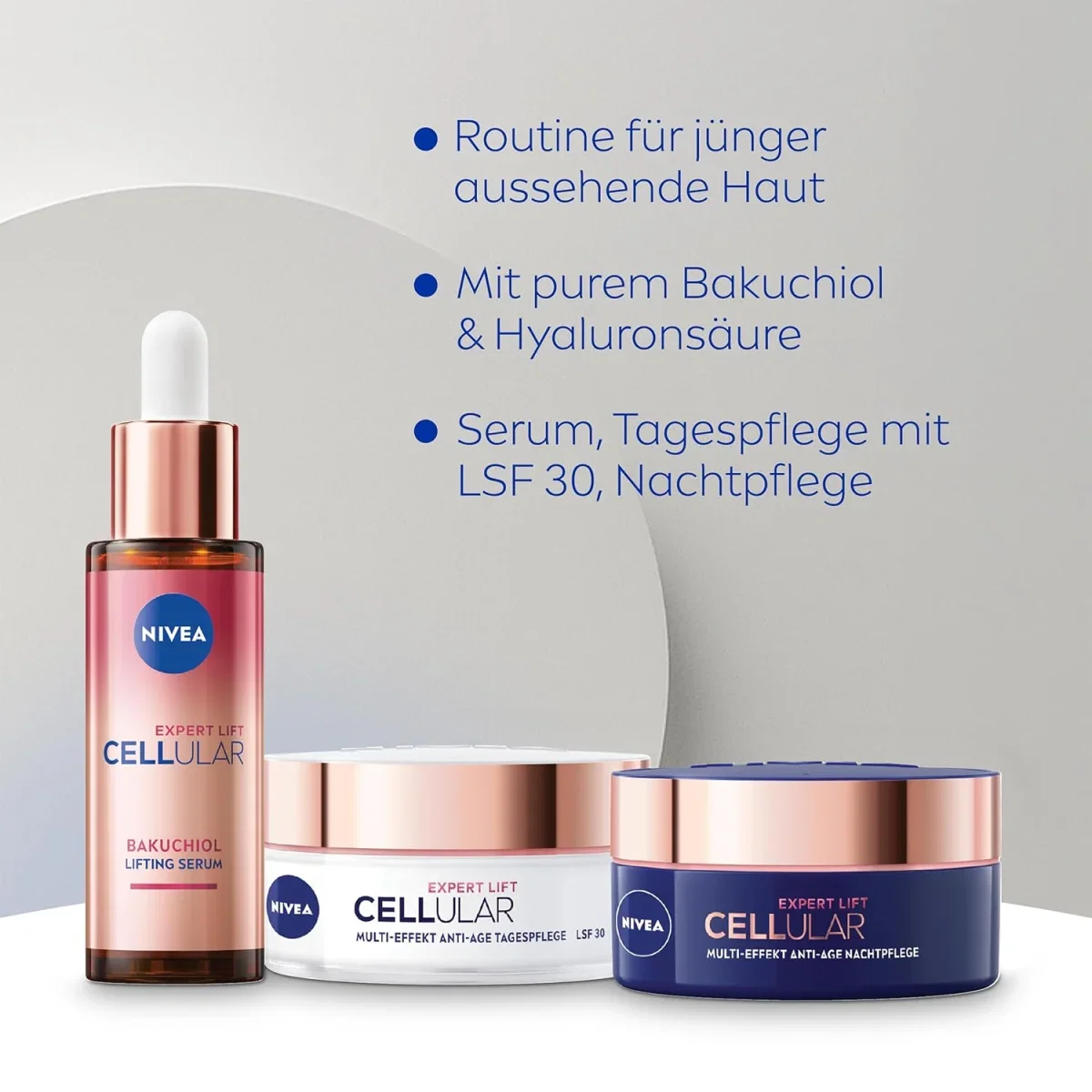 NIVEA CELLULAR Expert Lift Set mit Tagespflege, Nachtcreme und Lift Serum