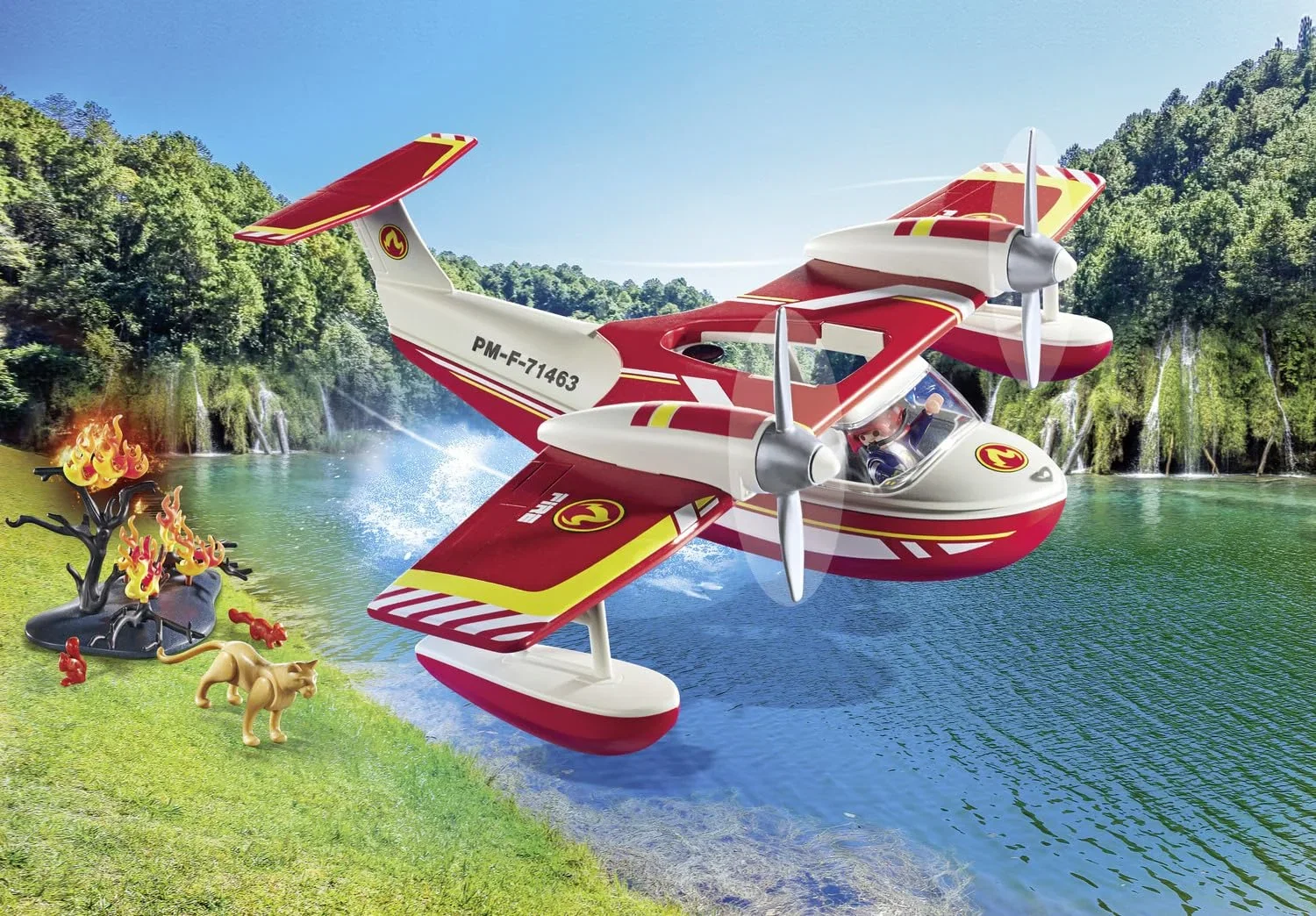Playmobil City Action - Feuerwehrflugzeug mit Löschfunktion (71463)