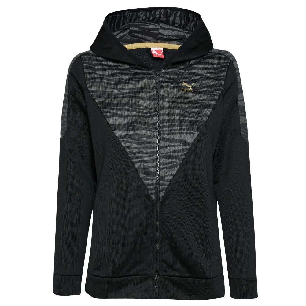 PUMA Printed Zip Damen Kapuzen Sweatjacke 566830-01 (Gr. XS bis XL)