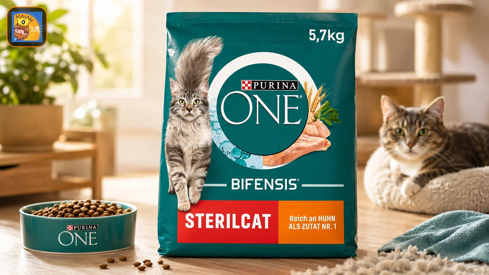 PURINA ONE BIFENSIS STERILCAT Katzenfutter trocken für sterilisierte Katzen (Huhn, 5,7kg)