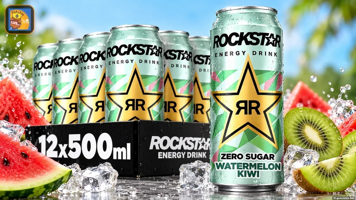 Rockstar Energy Drink Watermelon Kiwi Zero Sugar 12er Pack (12 x 500ml)
