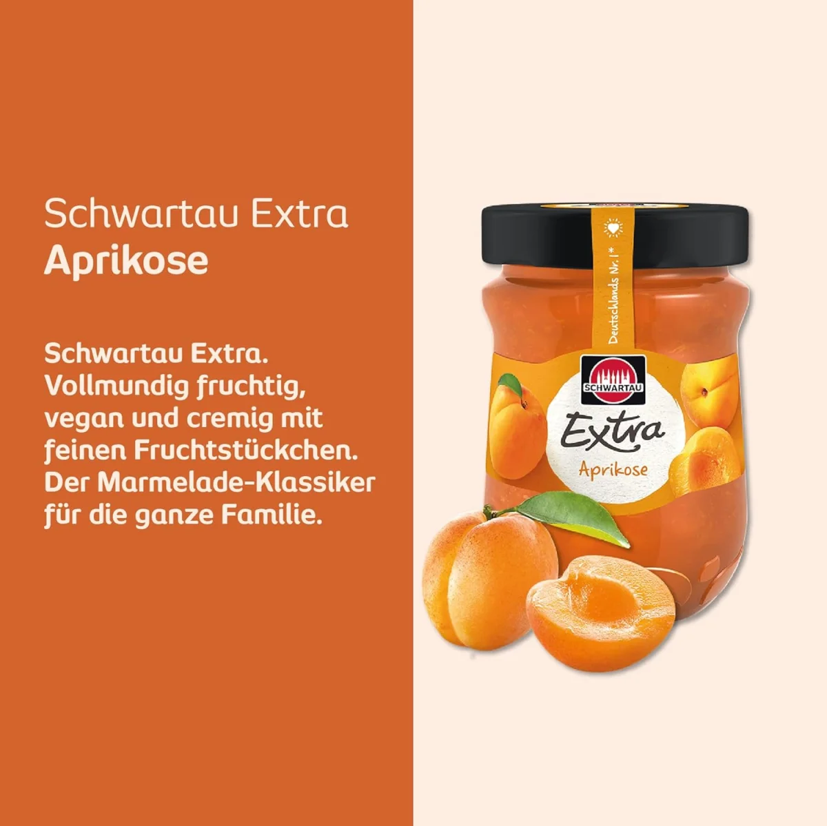 Schwartau Extra Konfitüre Aprikose, 340 g