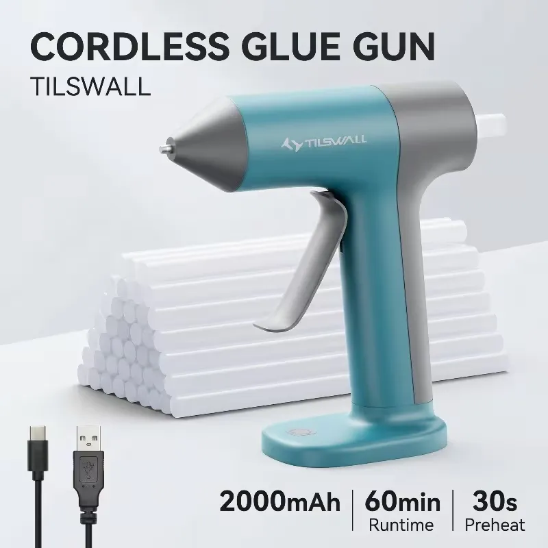 TISWALL 4V kabellose Heißklebepistole mit USB-C-Ladung