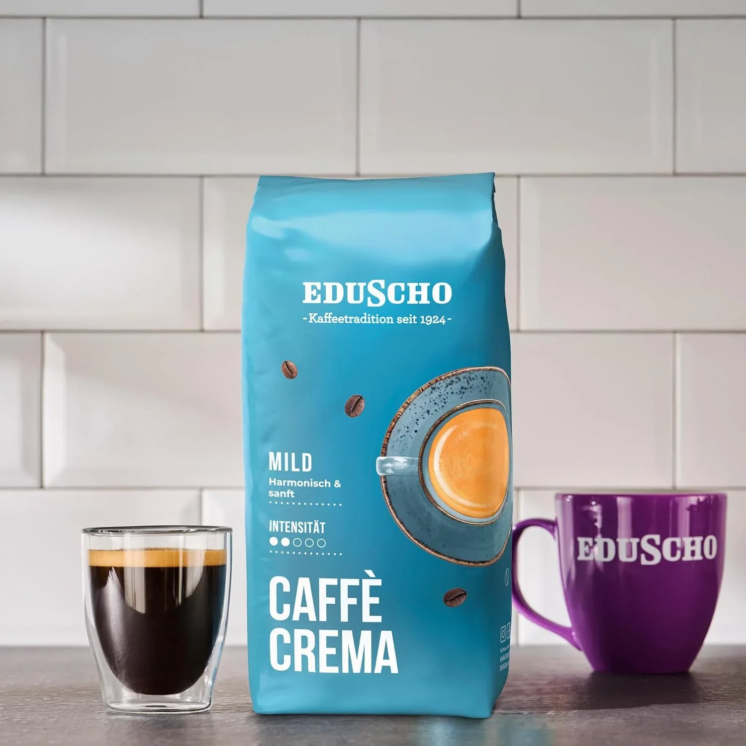 Tchibo Eduscho Caffe Crema Mild 1kg Kaffeebohnen harmonisch sanfter Geschmack B0CL3WPDG6 2 Tchibo Eduscho Caffè Crema Mild Kaffeebohnen