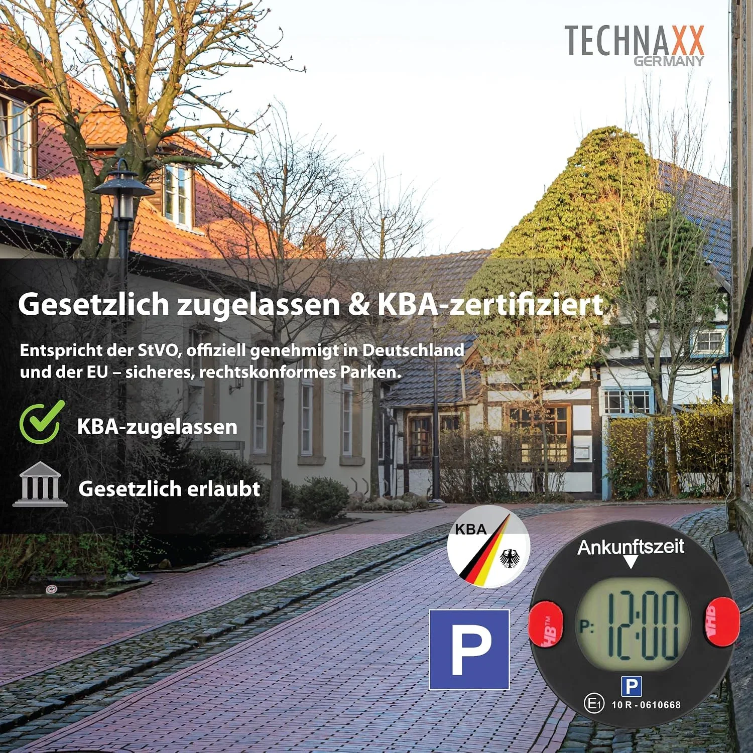 Technaxx Elektronische Parkscheibe mit Bewegungssensor – Automatische Digitale Parkuhr mit Magnetbefestigung KBA zugela B000EZ8422 3 Technaxx Elektronische Parkscheibe mit Bewegungssensor