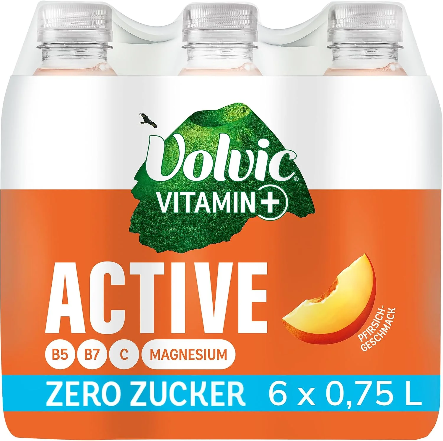 Volvic Vitamin+ Active Pfirsich 6er Pack