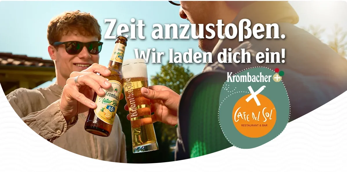 Gratis Krombacher im Cafe Del Sol – Freigetränk bis 26. November sichern