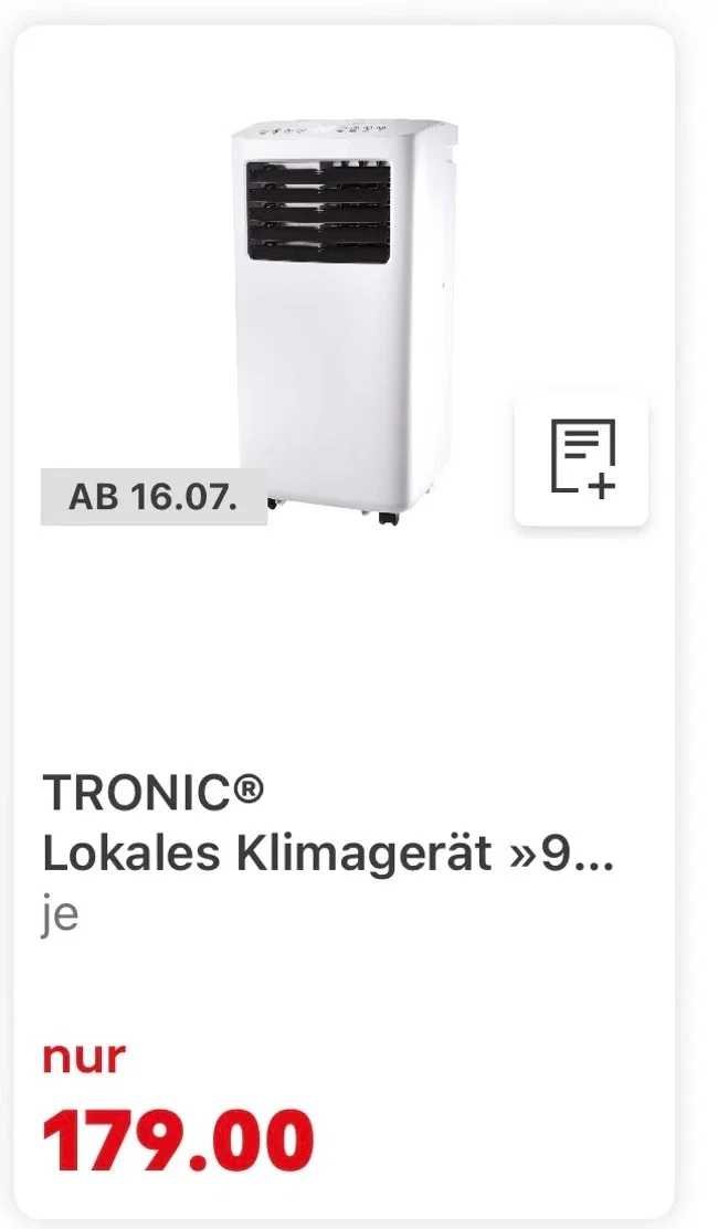 TRONIC®Lokales Klimagerät »9000 BTU«