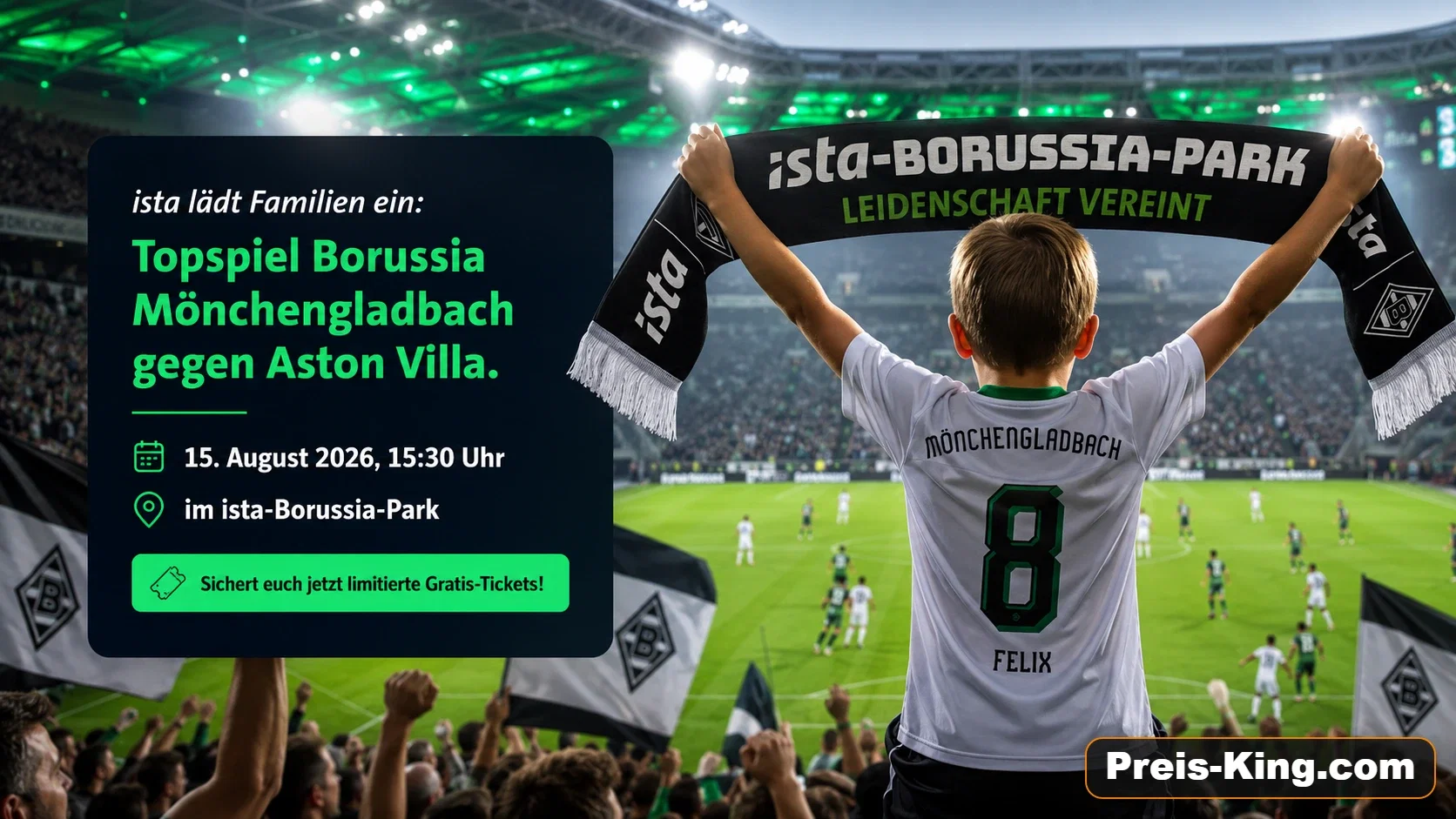 19.000 Freikarten für Gladbach gegen Aston Villa – so kommt ihr an Tickets