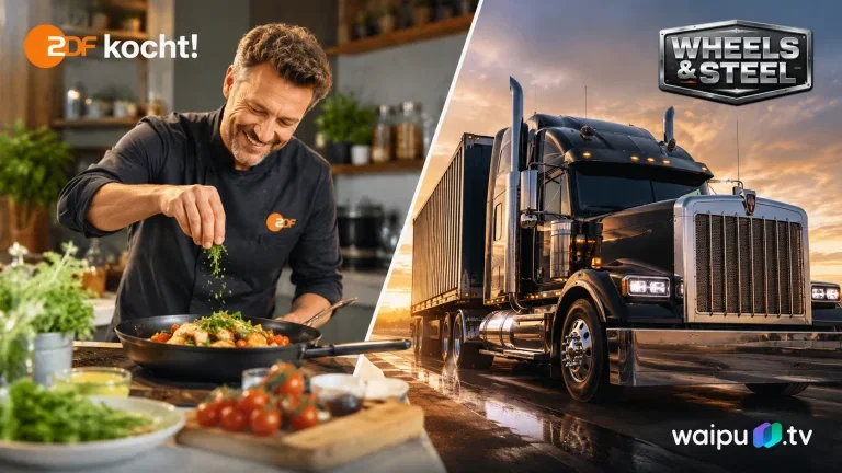 Neue Gratis-Sender bei waipu.tv mit ZDF kocht und Wheels & Steel