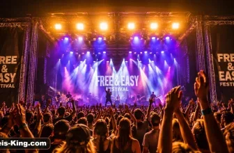 Konzertbühne mit Band und jubelndem Publikum beim Free & Easy Festival in München