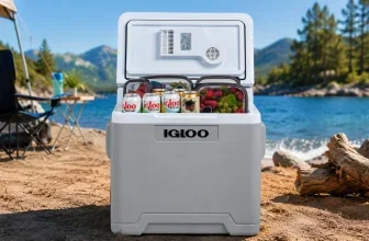 IGLOO IE42 elektrische Kühlbox mit Rollen und Teleskopgriff für Camping und Auto