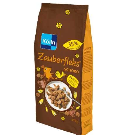 Kölln Zauberfleks Schoko, 375 Gramm, Charge L6165, MHD 17.04.2027.