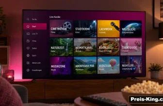 MagentaTV-Oberfläche mit kostenlosen FAST Channels auf einem Fernseher