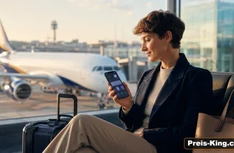 Reisender am Flughafen zur Umbenennung von Miles & More in Lufthansa Group Miles & More