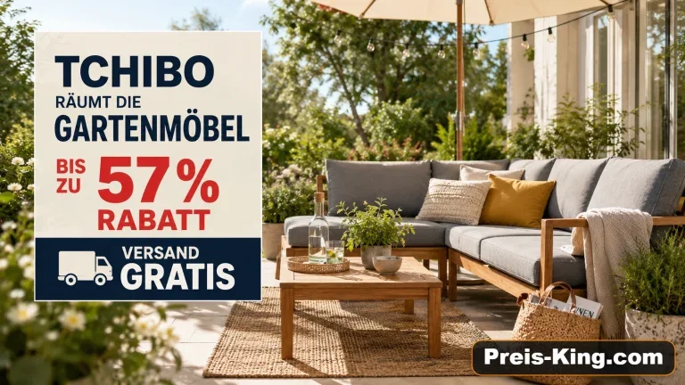 Tchibo Gartenmöbel-Sale mit bis zu 57 Prozent Rabatt und kostenlosem Versand
