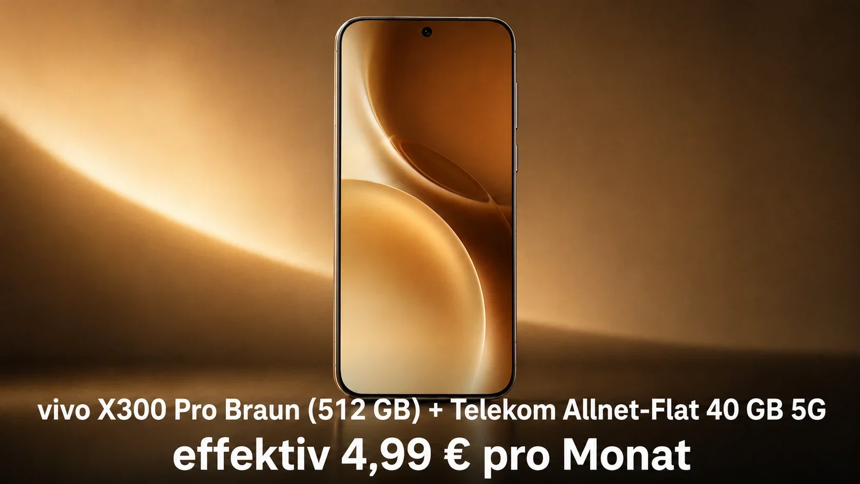 Gomibo: vivo X300 Pro Braun (512 GB) + Telekom Allnet-Flat 40 GB 5G für 46,99 € / Monat + 172,95 € einmalig