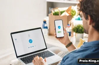 Person bestätigt einen Online-Einkauf über eine Banking-App auf dem Smartphone