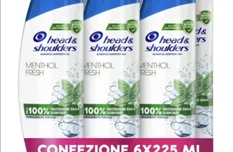 Sechs Flaschen Head & Shoulders Menthol Fresh Shampoo in einer Mehrfachverpackung