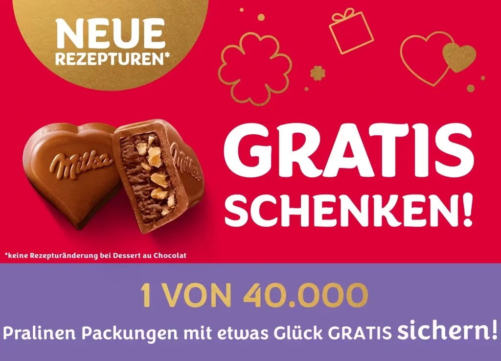 Milka Pralinen gratis testen – ab September mit Geld-zurück-Aktion