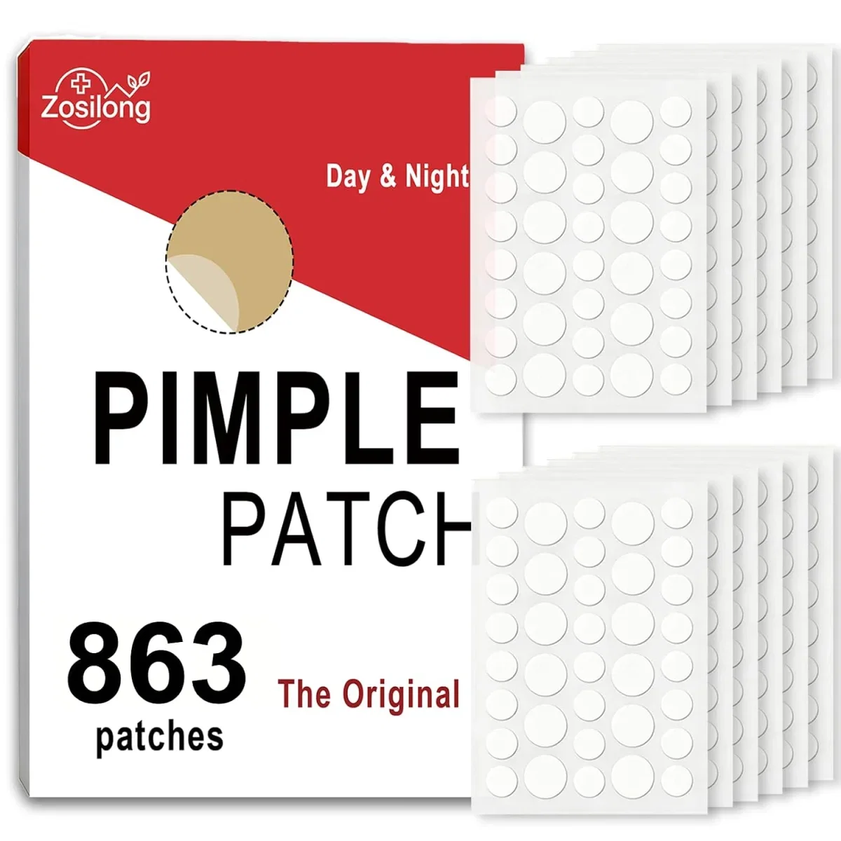Pickel Patch für Alle Hauttypen (Wasserdicht & Atmungsaktiv) (863 Stück)