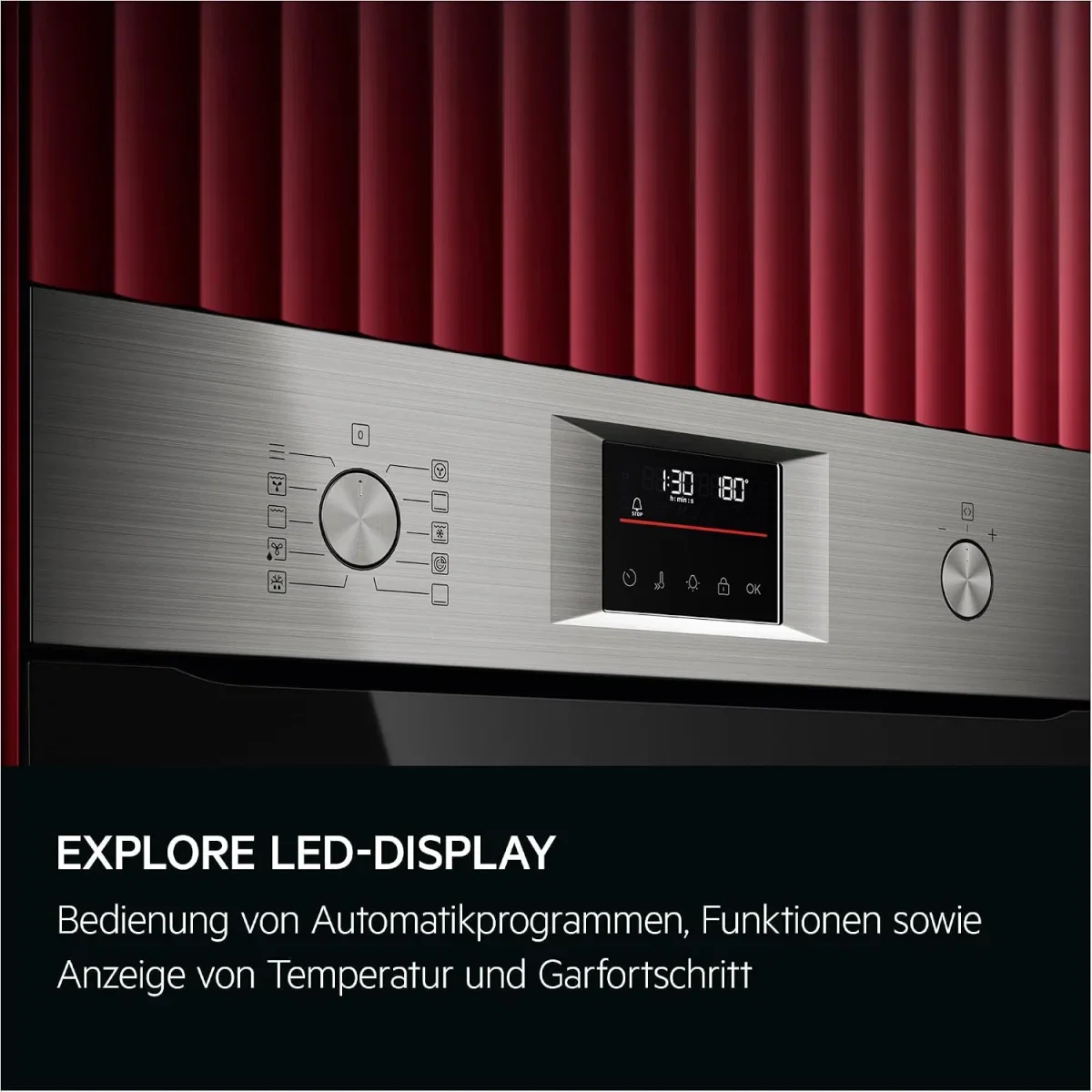 AEG Einbaubackofen Serie 5 aus Edelstahl mit Pyrolyse und Ringheißluft