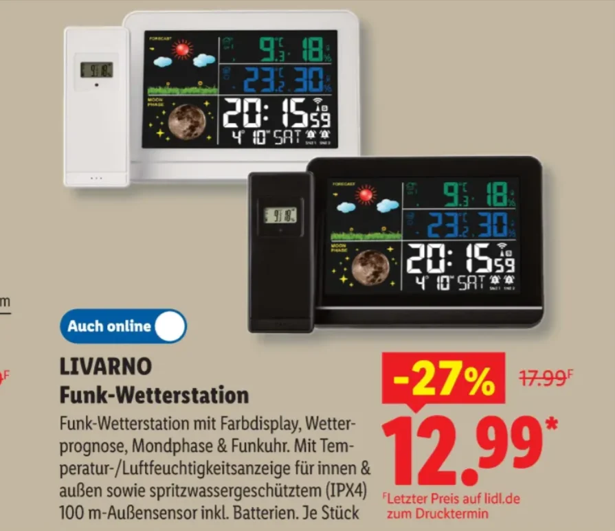 LIVARNO HOMEFunkwetterstation ab 24 August