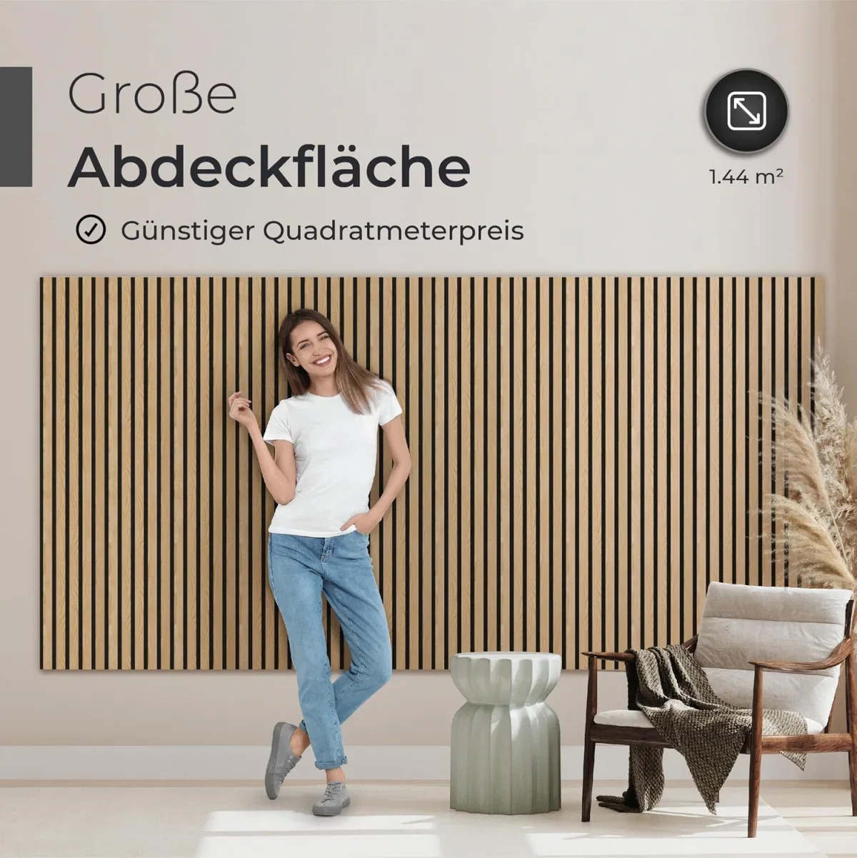 Akustikpaneele Holz – Echtholz Eiche & Akustikfilz