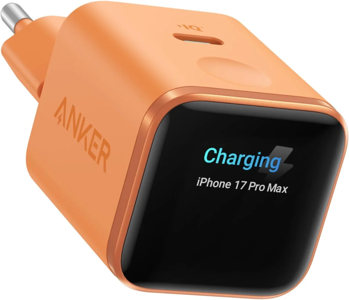 Anker Smart Ladegerät Nano 45W USB C Ladegerät mit Display GaN (45W, 4 Farben) + Gratis 20W Ladegerät