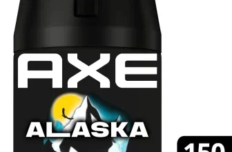 Schwarze Axe Alaska Bodyspray-Dose mit Bergmotiv und 150 ml Angabe