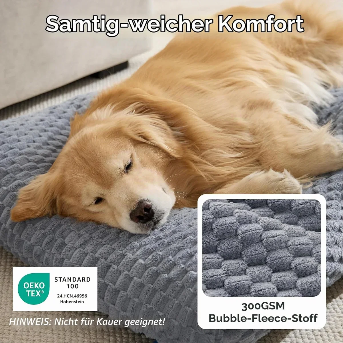 BEDSURE Hundekissen Grosse Hunde waschbar (104x69x9cm)
