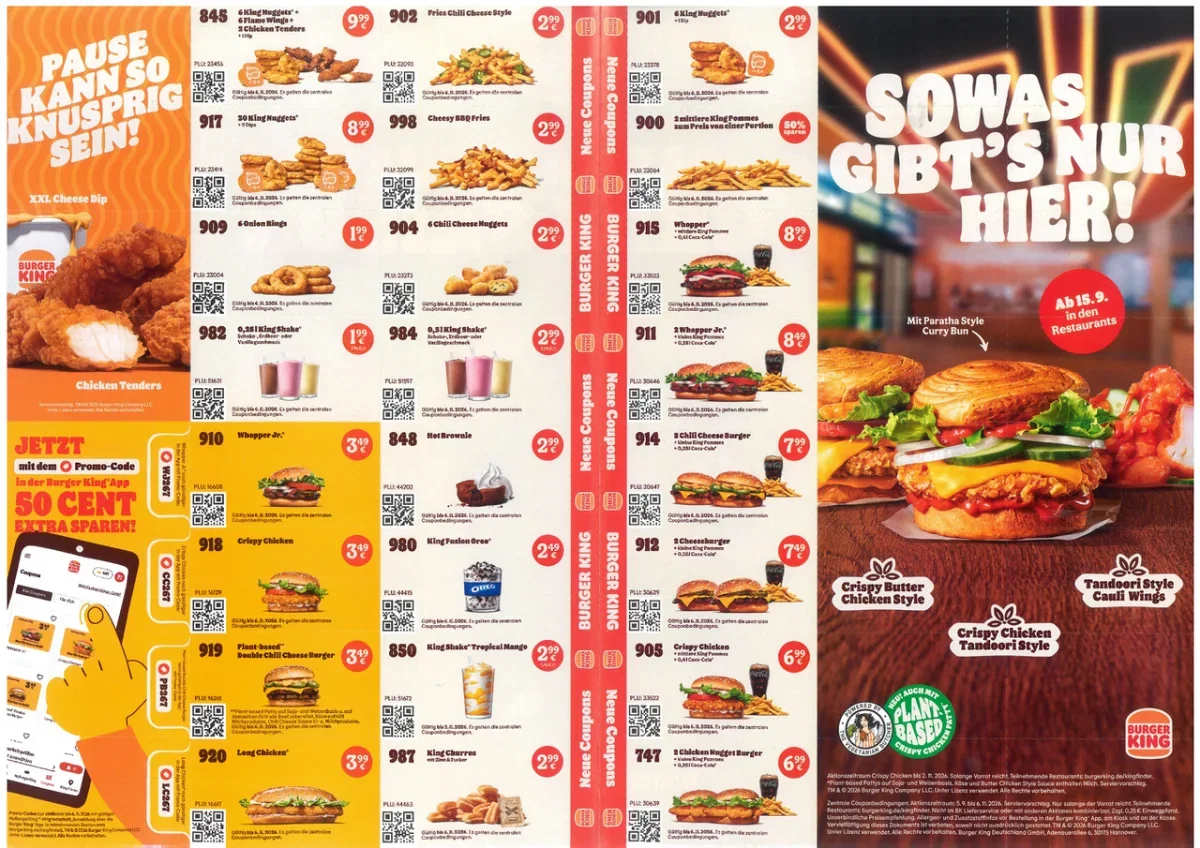 Neue Burger King Coupons