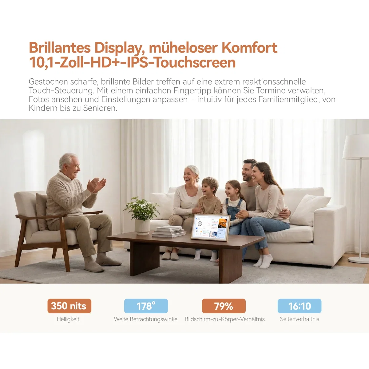 Blackview NEST 10 Wandkalender Naturholz
