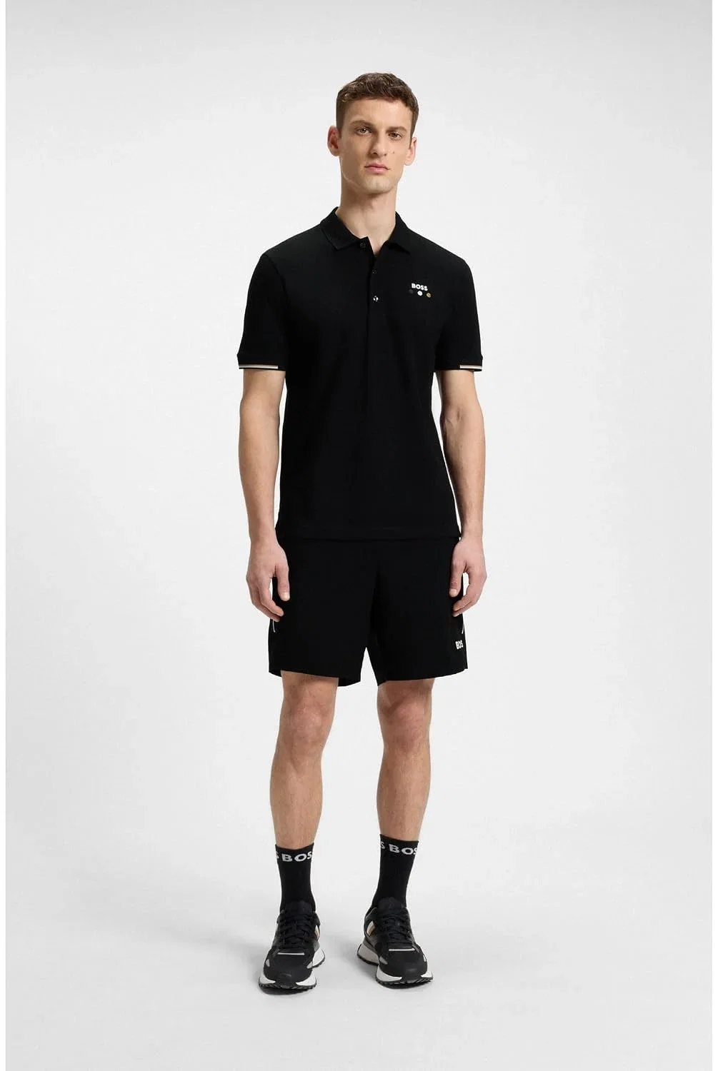 BOSS Herren Paddy Open 25 Active Paddy Poloshirt aus merzerisierter Baumwolle mit Gitter-Details (3 Farben, Gr. S bis 3XL)
