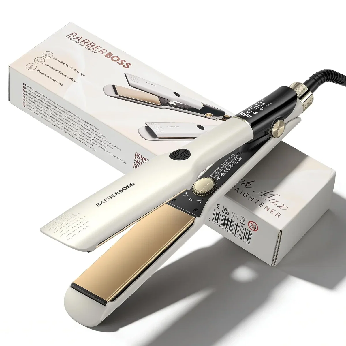BarberBoss Haarglätter mit Floating Ceramic Technology