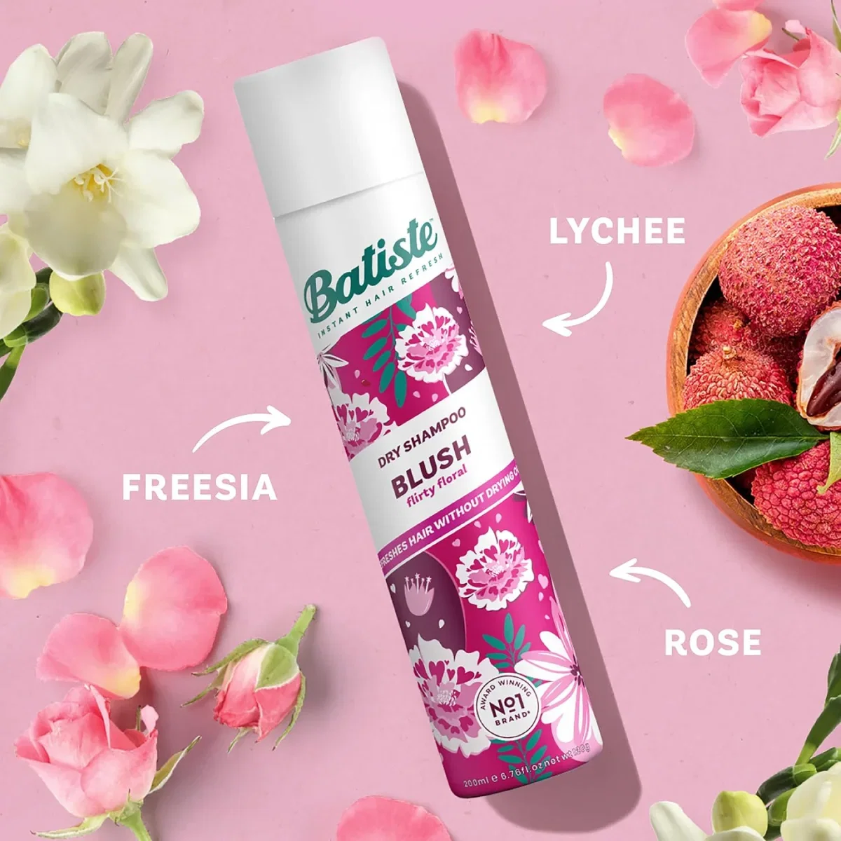 Batiste Trockenshampoo Blush Ohne Weiße Rückstände (200ml)