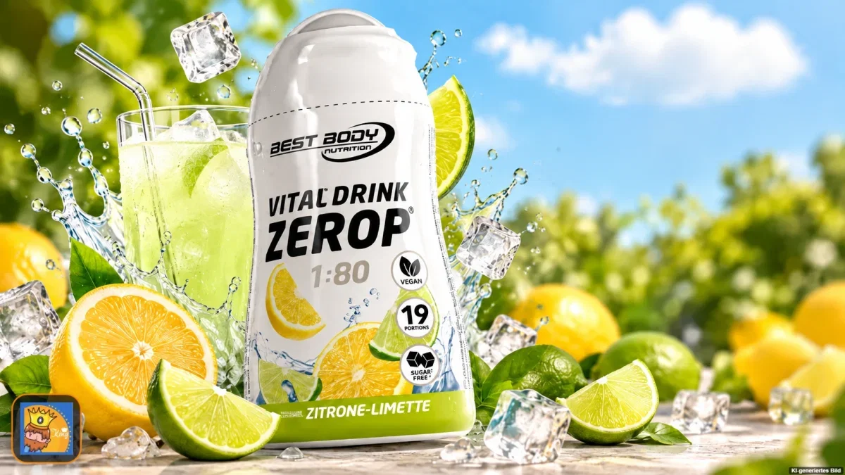 Best Body Nutrition Vital Drink ZEROP 48ml(Zitrone Limette – zuckerfrei 1:80 ergibt 19 Portionen)