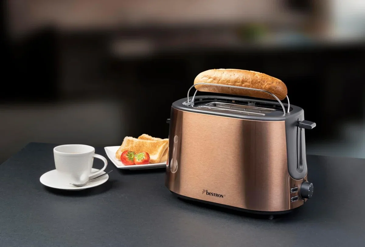 Bestron Toaster mit 2 Röstkammern ATS1000CO